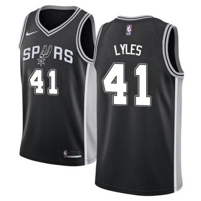 Nike San Antonio Spurs #41 Trey Lyles Black NBA Swingman Icon Edition Jersey Men's